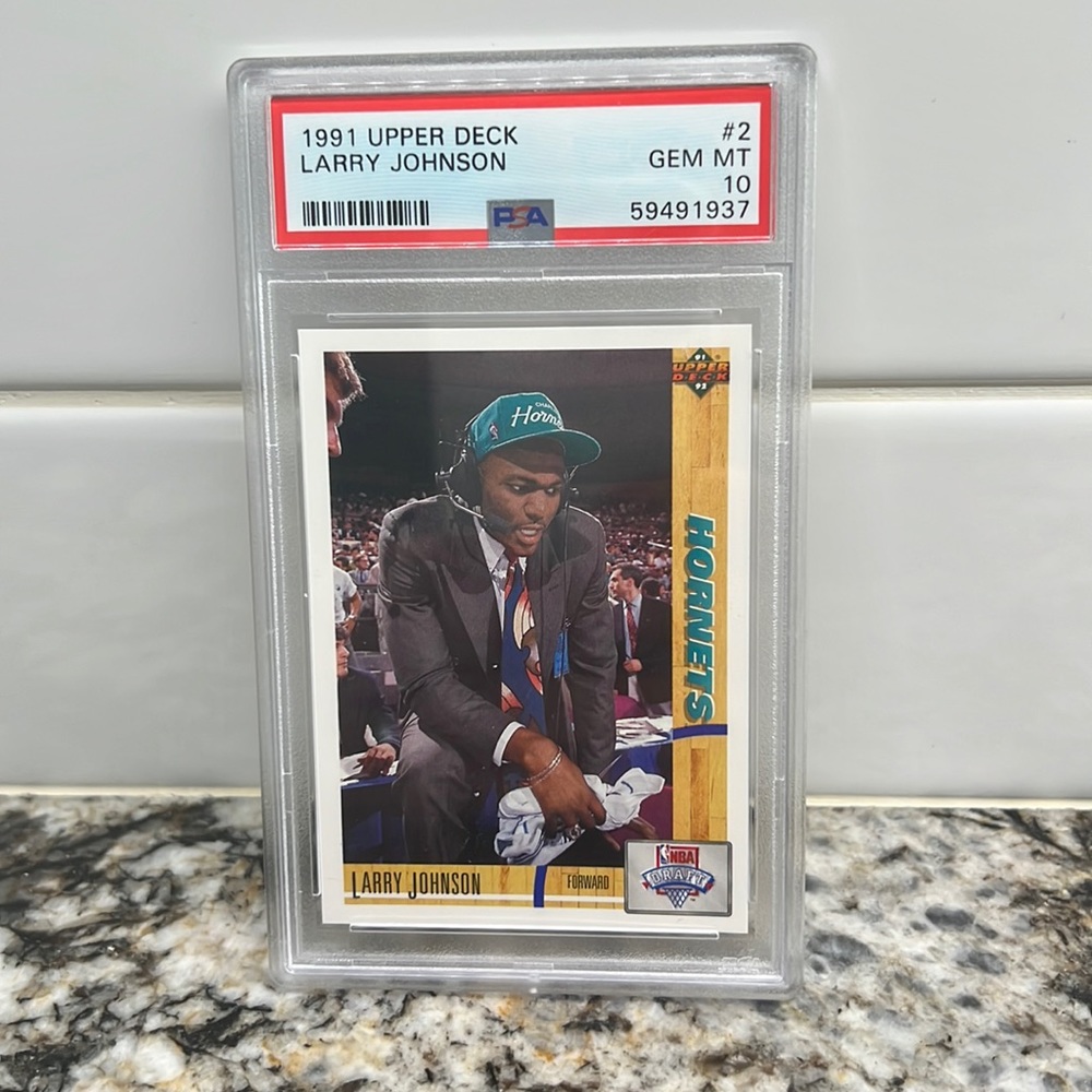 LARRY JOHNSON - 1991-92 Upper Deck Rookie Card #2 PSA GEM MINT 10